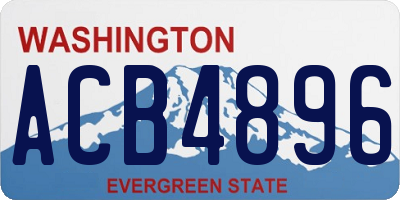 WA license plate ACB4896