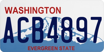 WA license plate ACB4897