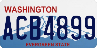 WA license plate ACB4899