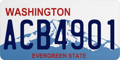 WA license plate ACB4901