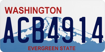WA license plate ACB4914