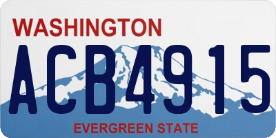WA license plate ACB4915