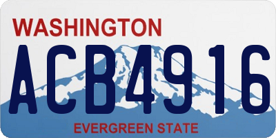 WA license plate ACB4916
