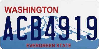 WA license plate ACB4919
