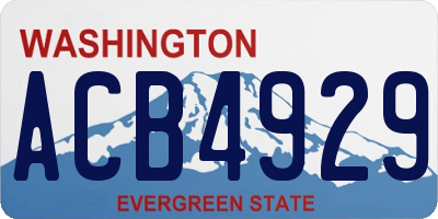 WA license plate ACB4929