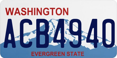 WA license plate ACB4940