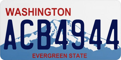WA license plate ACB4944