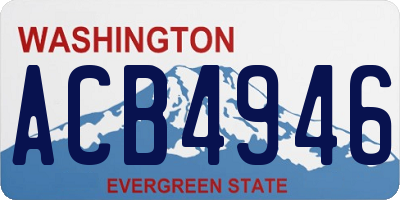 WA license plate ACB4946