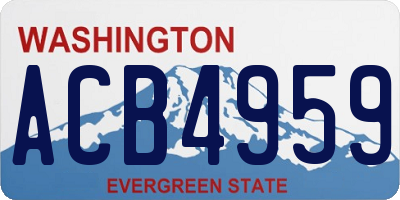 WA license plate ACB4959