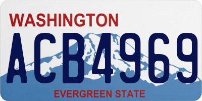 WA license plate ACB4969