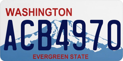 WA license plate ACB4970