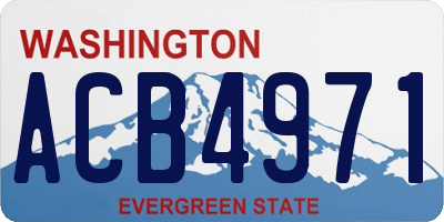 WA license plate ACB4971