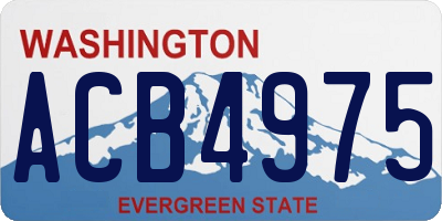 WA license plate ACB4975