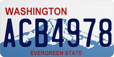 WA license plate ACB4978