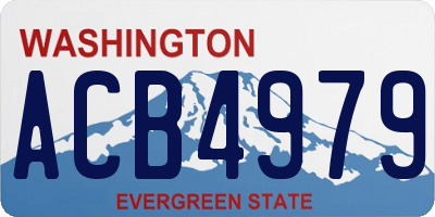 WA license plate ACB4979