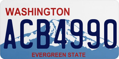 WA license plate ACB4990
