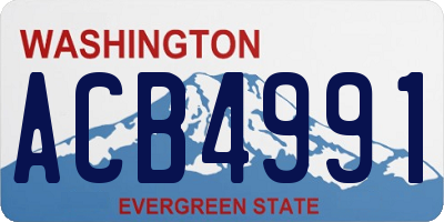WA license plate ACB4991