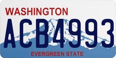 WA license plate ACB4993