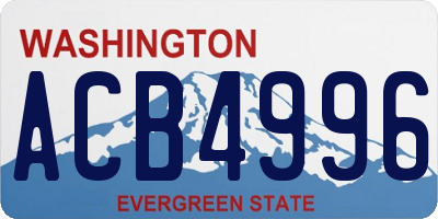 WA license plate ACB4996