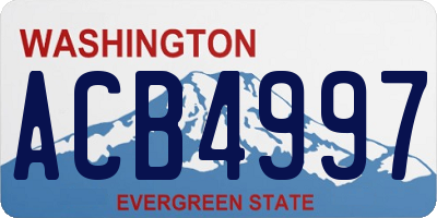WA license plate ACB4997