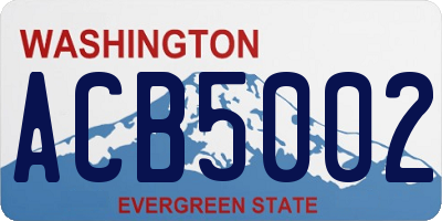 WA license plate ACB5002