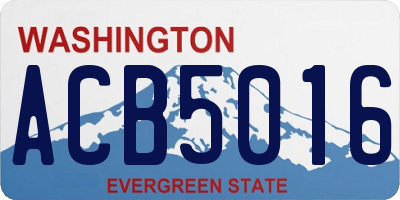 WA license plate ACB5016