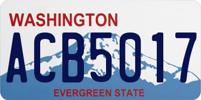WA license plate ACB5017