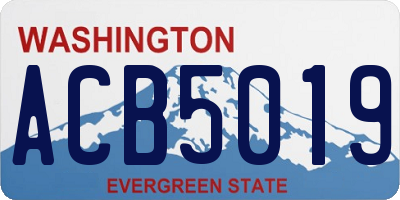 WA license plate ACB5019