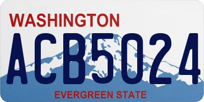 WA license plate ACB5024
