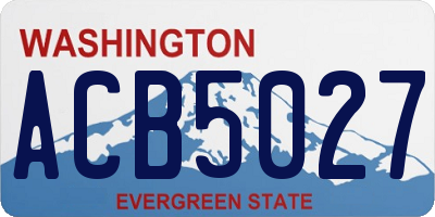 WA license plate ACB5027