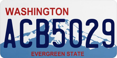 WA license plate ACB5029