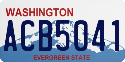 WA license plate ACB5041