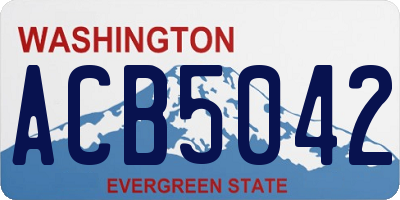 WA license plate ACB5042