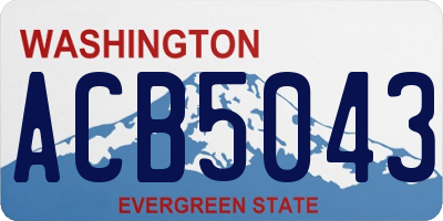 WA license plate ACB5043