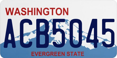 WA license plate ACB5045