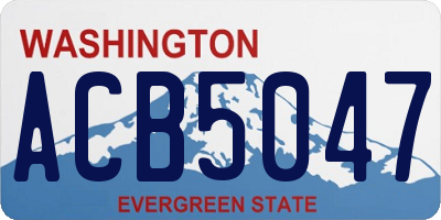 WA license plate ACB5047