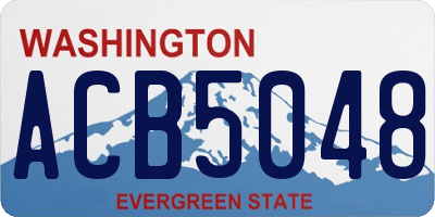 WA license plate ACB5048