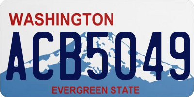 WA license plate ACB5049