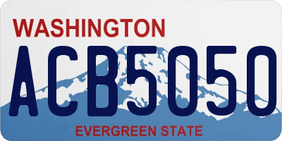 WA license plate ACB5050