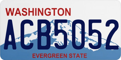 WA license plate ACB5052