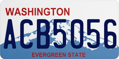 WA license plate ACB5056