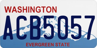 WA license plate ACB5057
