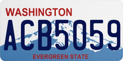 WA license plate ACB5059