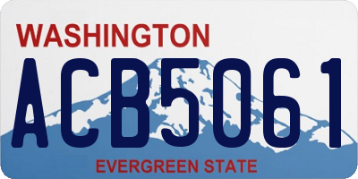 WA license plate ACB5061