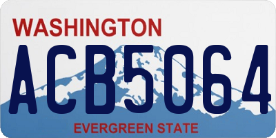 WA license plate ACB5064