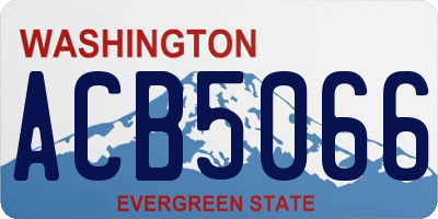 WA license plate ACB5066