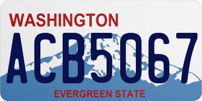 WA license plate ACB5067
