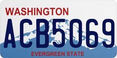 WA license plate ACB5069