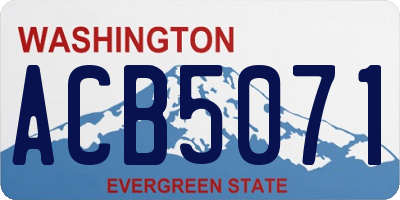 WA license plate ACB5071