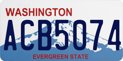 WA license plate ACB5074